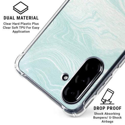 Marbleized Mint Galaxy A36 5G Clear Case