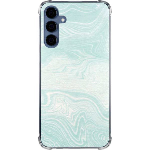 Marbleized Mint Galaxy A55 5G Clear Case