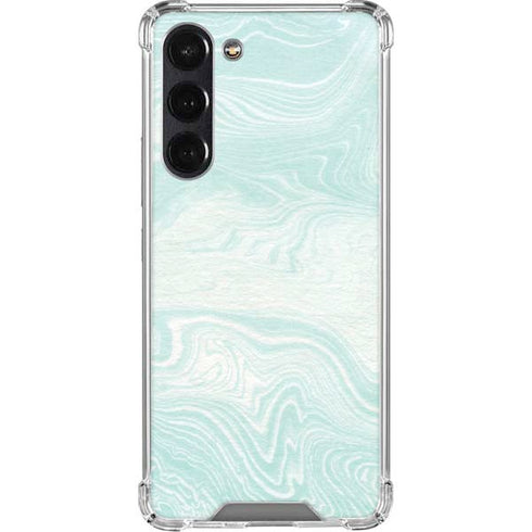 Marbleized Mint Galaxy S24 FE Clear Case