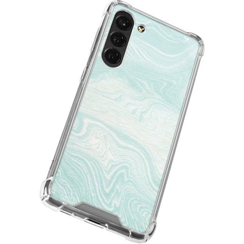 Marbleized Mint Galaxy S24 FE Clear Case