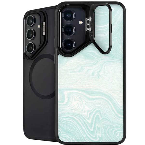 Marbleized Mint Galaxy S25 Kickstand Case