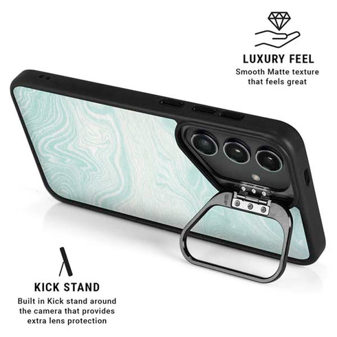 Marbleized Mint Galaxy S24 Kickstand Case