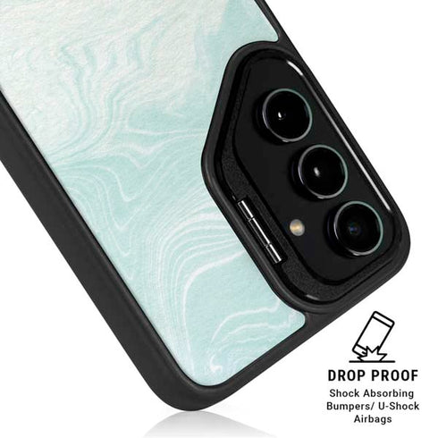 Marbleized Mint Galaxy S25 Kickstand Case