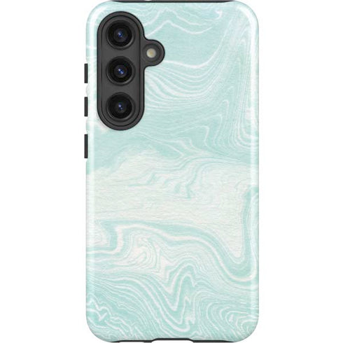 Marbleized Mint Galaxy S25 Plus Impact Case