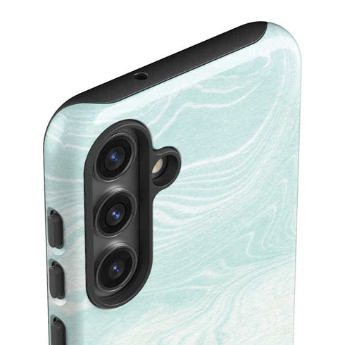 Marbleized Mint Galaxy S25 Plus Impact Case