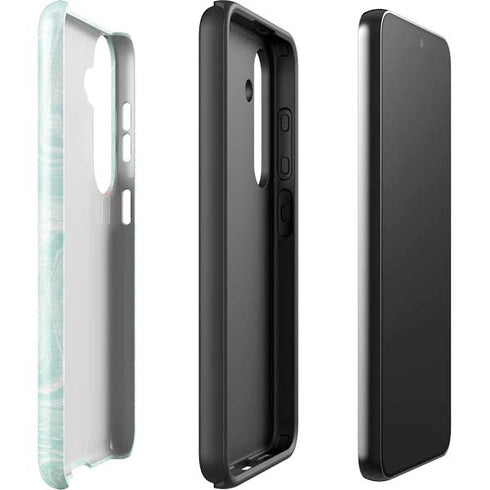 Marbleized Mint Galaxy S25 Plus Impact Case