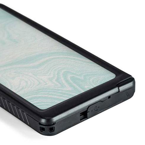 Marbleized Mint Galaxy S24 Ultra Waterproof Case