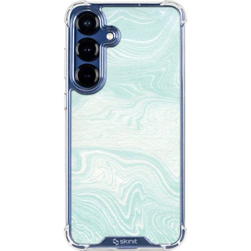 Marbleized Mint Galaxy S25 Clear Case