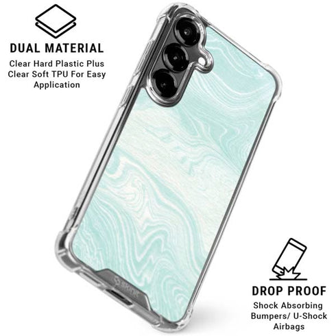 Marbleized Mint Galaxy S26 Clear Case