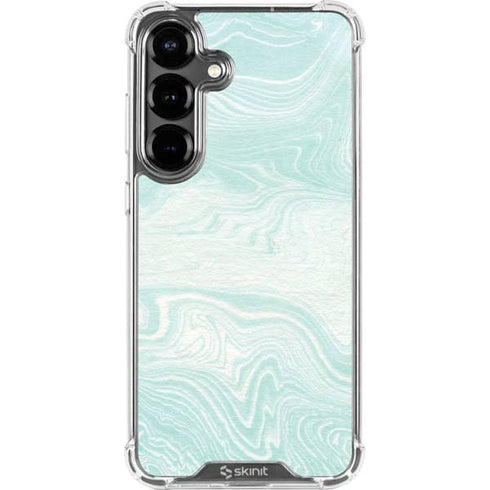 Marbleized Mint Galaxy S26 Plus Clear Case