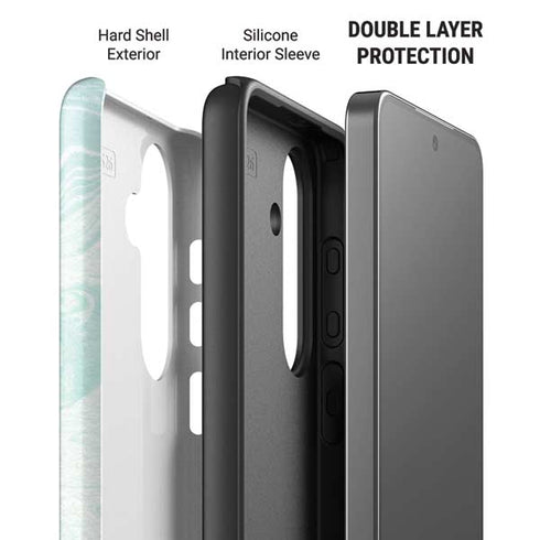 Marbleized Mint Galaxy S26 Plus Impact Case