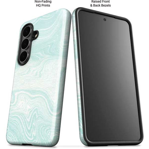 Marbleized Mint Galaxy S26 Plus Impact Case