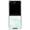 Marbleized Mint Galaxy Z Flip6 Clear Case