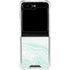 Marbleized Mint Galaxy Z Flip6 Clear Case