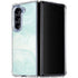 Marbleized Mint Galaxy Z Fold5 5G Clear Case
