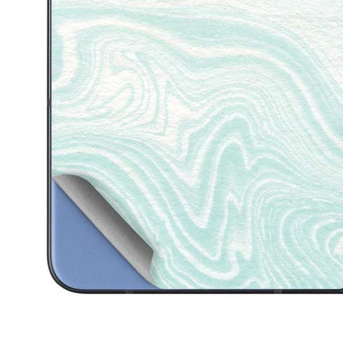 Marbleized Mint Galaxy Z Fold5 5G Skin