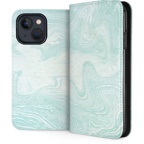 Marbleized Mint iPhone 13 Folio Case