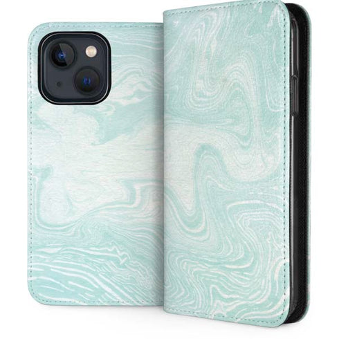 Marbleized Mint iPhone 14 Folio Case