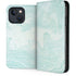 Marbleized Mint iPhone 14 Plus Folio Case