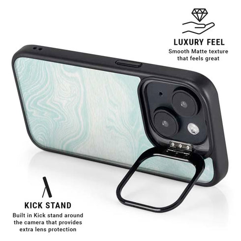 Marbleized Mint iPhone 14 Plus Kickstand Case