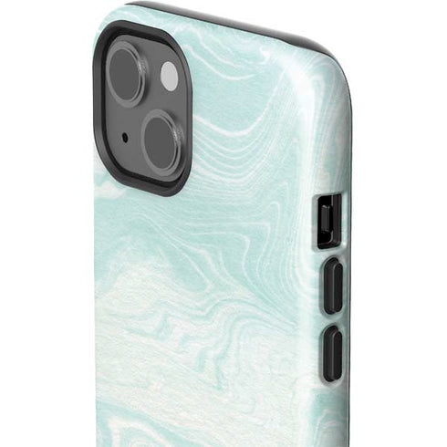 Marbleized Mint iPhone 15 Impact Case