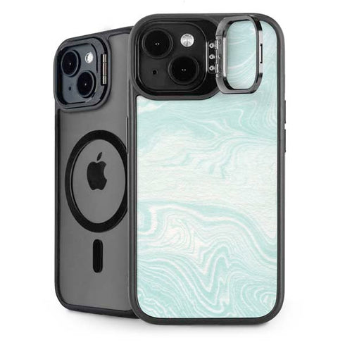 Marbleized Mint iPhone 15 Kickstand Case