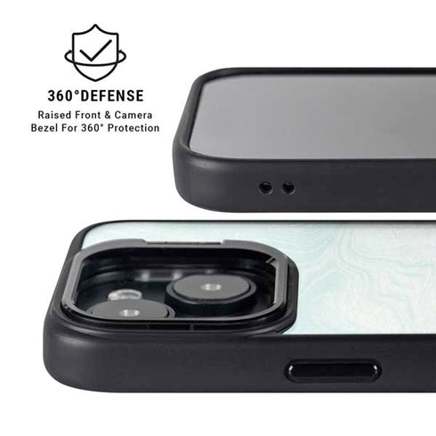 Marbleized Mint iPhone 15 Kickstand Case