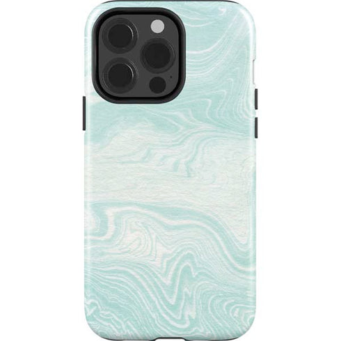Marbleized Mint iPhone 15 Pro Impact Case