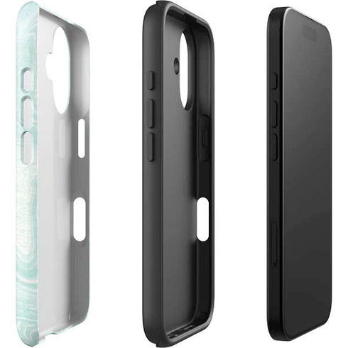 Marbleized Mint iPhone 16 Impact Case