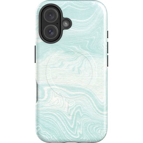 Marbleized Mint iPhone 16 Magsafe Impact Case