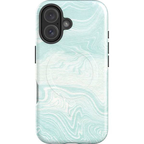 Marbleized Mint iPhone 16 Plus Magsafe Impact Case
