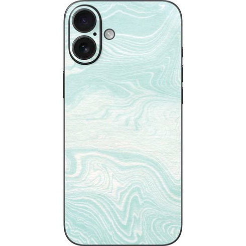 Marbleized Mint iPhone 16 Plus Skin