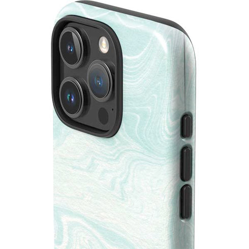 Marbleized Mint iPhone 16 Pro Impact Case