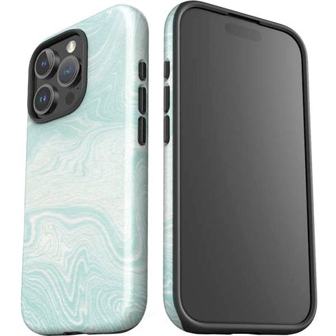 Marbleized Mint iPhone 16 Pro Impact Case