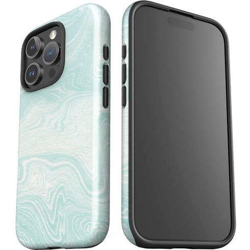 Marbleized Mint iPhone 16 Pro Max Impact Case