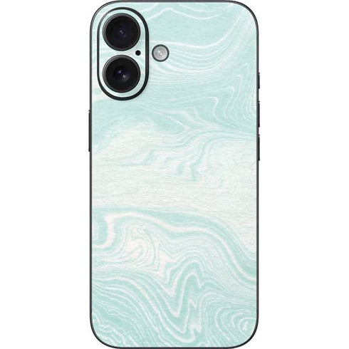 Marbleized Mint iPhone 16 Skin
