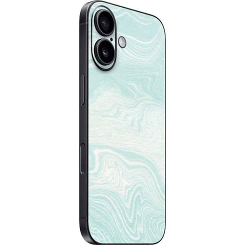 Marbleized Mint iPhone 16 Skin