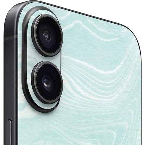 Marbleized Mint iPhone 16 Skin