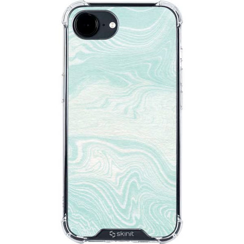 Marbleized Mint iPhone 16e Clear Case