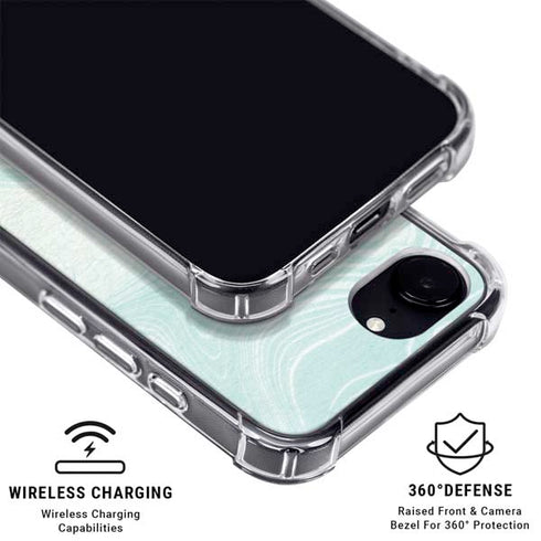 Marbleized Mint iPhone 16e MagSafe Case