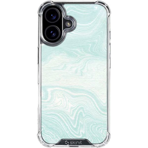 Marbleized Mint iPhone 17 Clear Case
