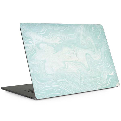 Marbleized Mint MacBook Skins