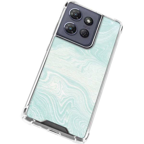 Marbleized Mint Moto G Power 5G (2025) Clear Case