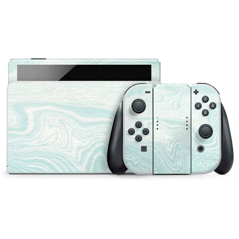 Marbleized Mint Nintendo Skins