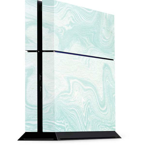 Marbleized Mint PlayStation PS4 Skins