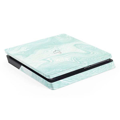 Marbleized Mint PlayStation PS4 Skins