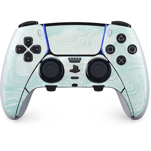 Marbleized Mint PS5 DualSense Edge Pro Controller Skin