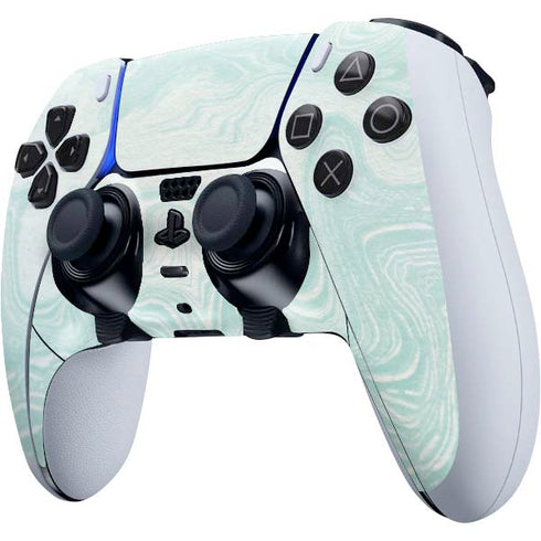 Marbleized Mint PS5 DualSense Edge Pro Controller Skin