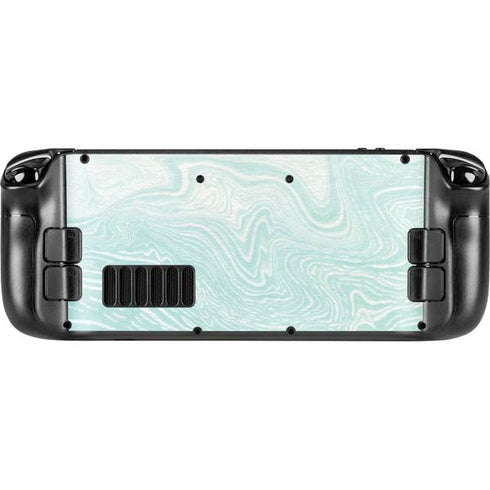Marbleized Mint Steam Deck Handheld Gaming Computer OLED Skin
