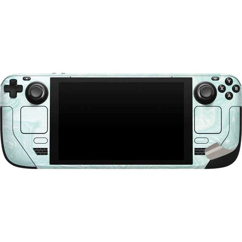 Marbleized Mint Steam Deck Handheld Gaming Computer Skin
